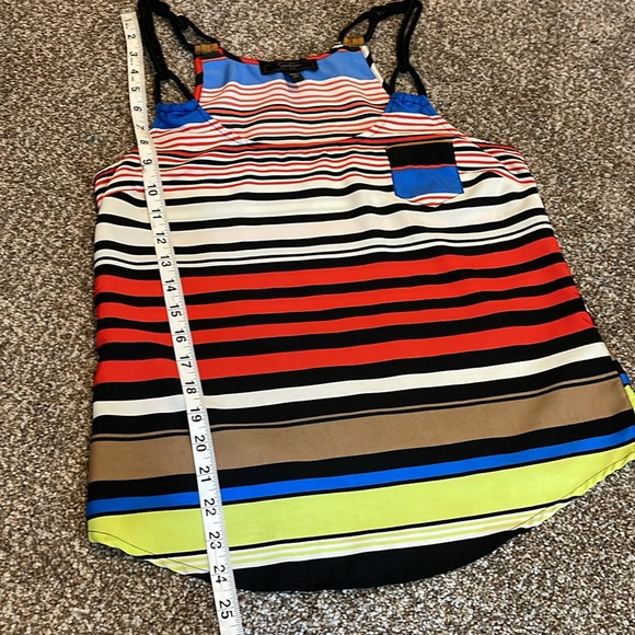 Jessica Simpson stripped silky tank top - Picture 6 of 8